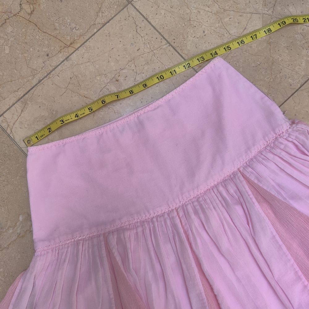 Delicate Pink Crepe Ballet Skirt Elie Tahari - Picture 3 of 9